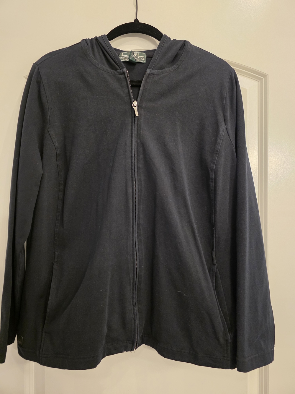 Polo Ralph Lauren Women's Black Lightweight Zip Hoodie